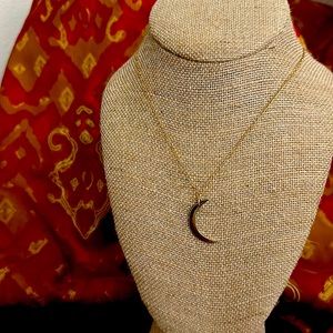 18 inch half moon gold filled necklace